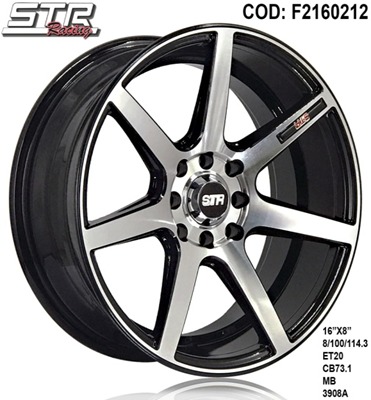 AROS # 16X8 8X100-114 ET20 MB 3908A